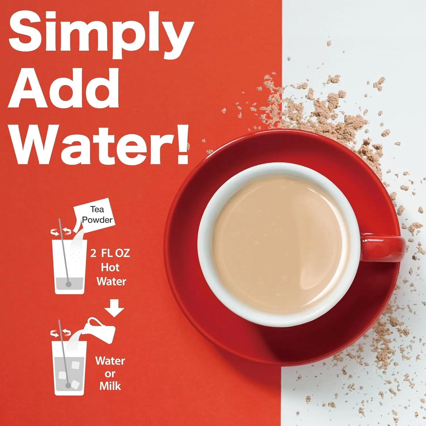Té Con Leche Clásico J WAY 2.2 Lbs Mezcla Instantánea Para Bebidas Calientes O Frías
