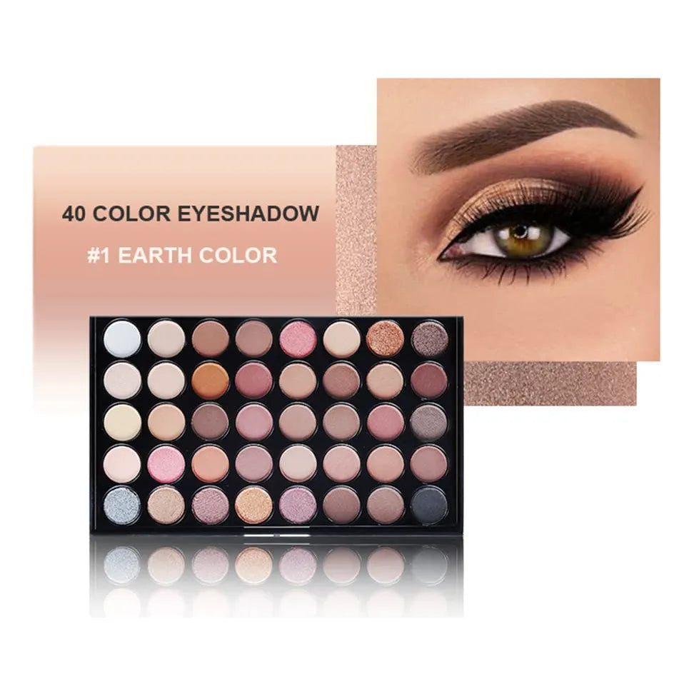Kit De Maquillaje Completo Con Brochas Sombras Y Brillo Labial Todo En Uno