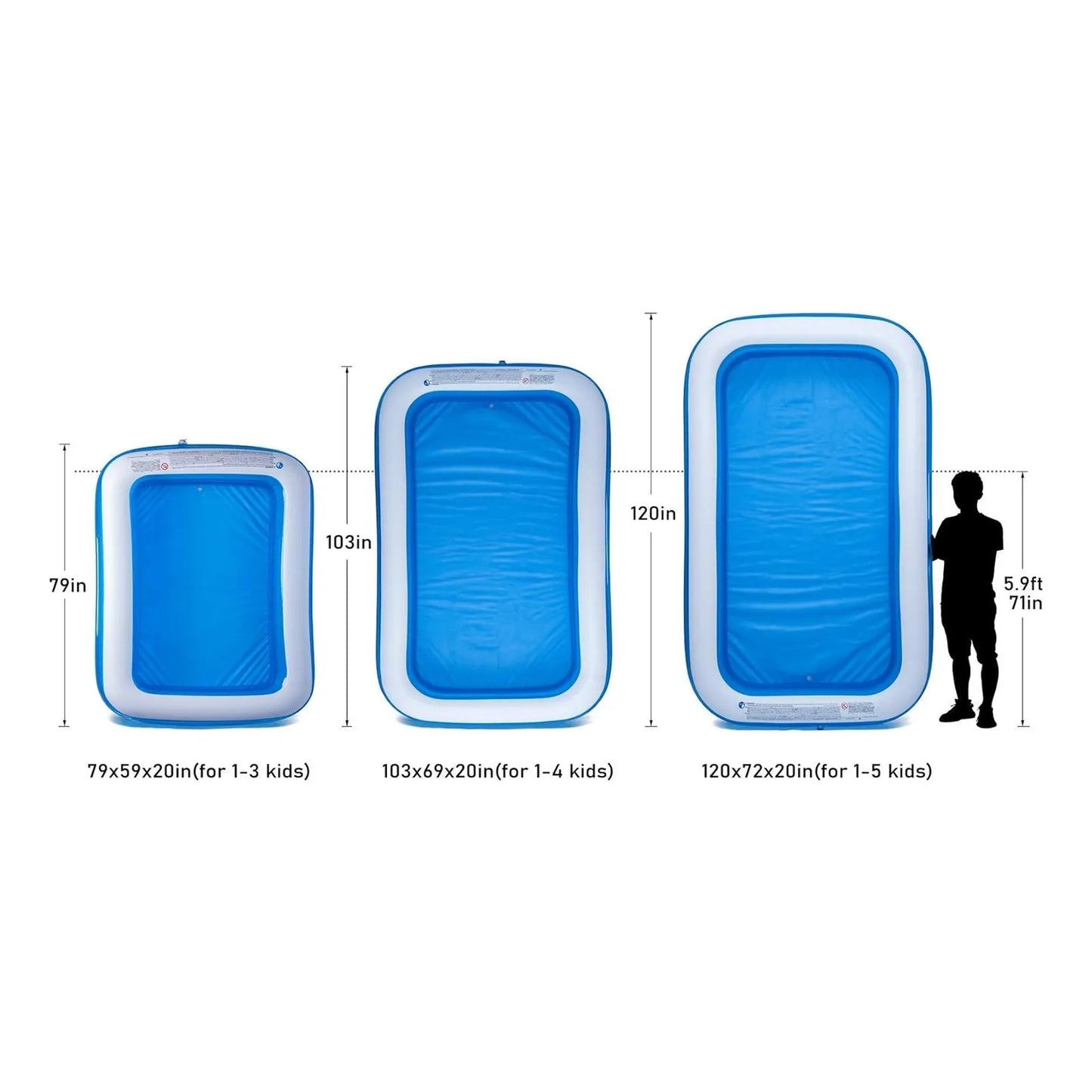 Piscina Inflable Chiclist Familiar 120x72cm Resistente Con Revestimiento Termico