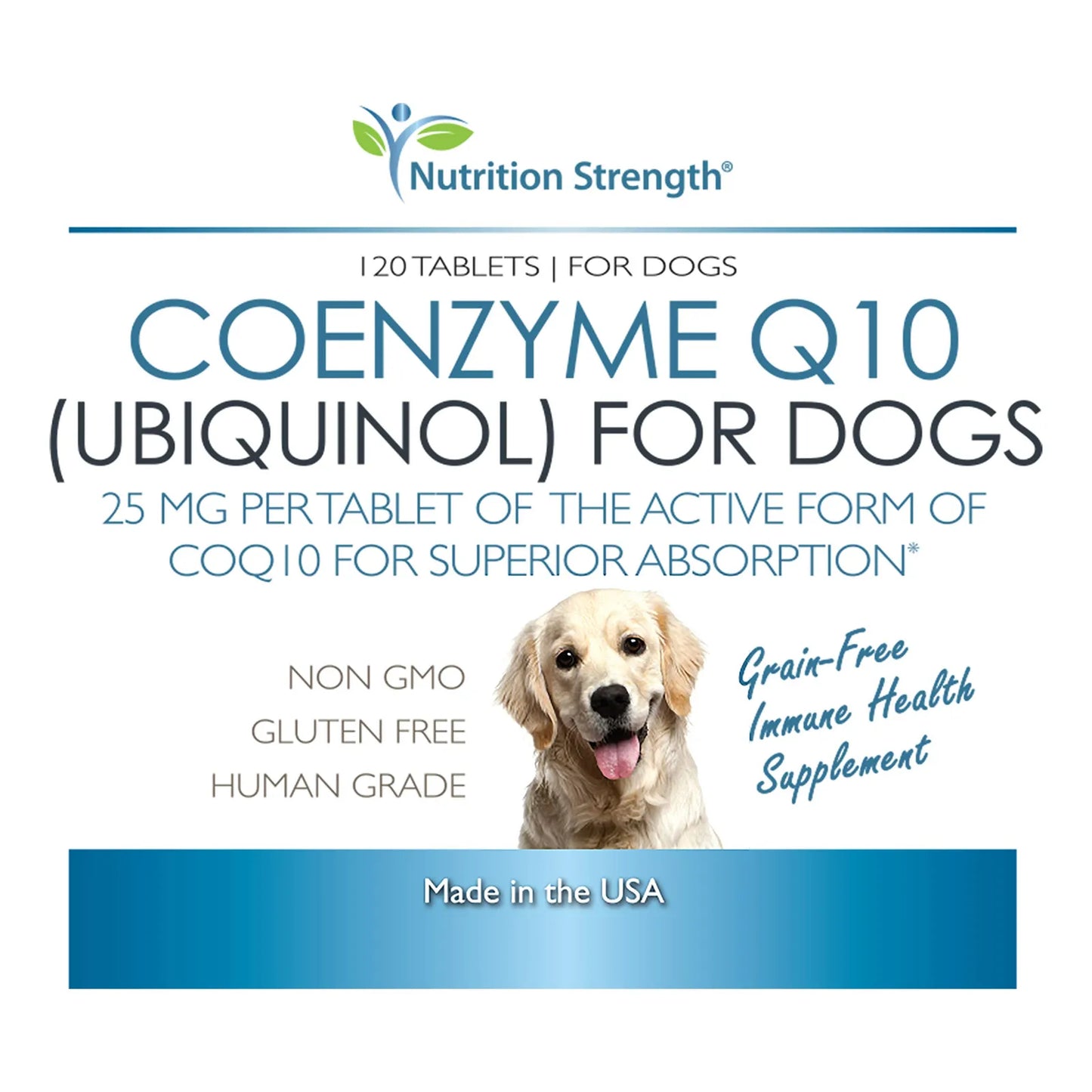 Coenzima Q10 Ubiquinol Para Perros 120 Tabletas Salud Corazón Energía