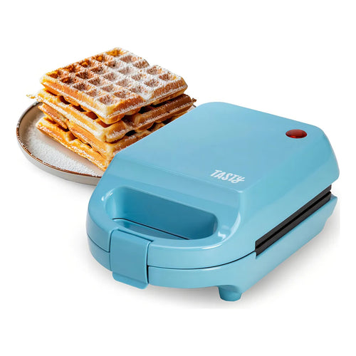 Mini Waflera Azul Antiadherente Para Waffles Perfectos