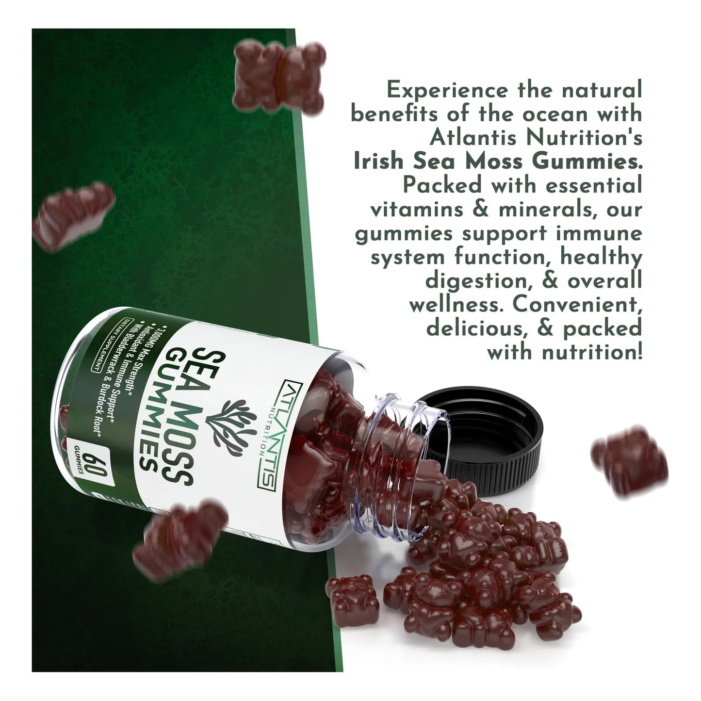 Gomitas De Musgo Marino Irlandés 3000 Mg Con Vitaminas Y Minerales