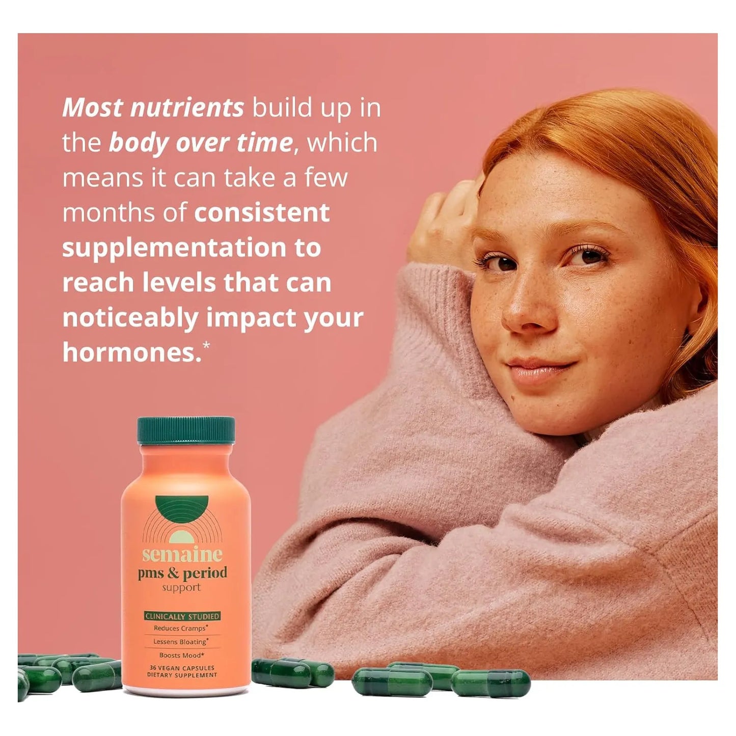 Suplemento Natural Alivio Síndrome Premenstrual Calambres Menstruales Sin Químicos