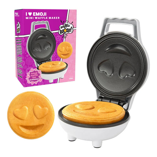 Mini Waflera De Emoji Con Ojos De Corazon CucinaPro Haz Gofres Divertidos