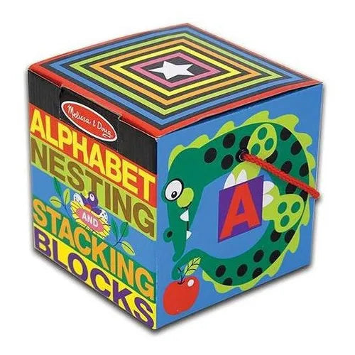 Cubos Para Apilar Letras Y Animales Melissa Doug 10 Piezas Aprendizaje Divertido