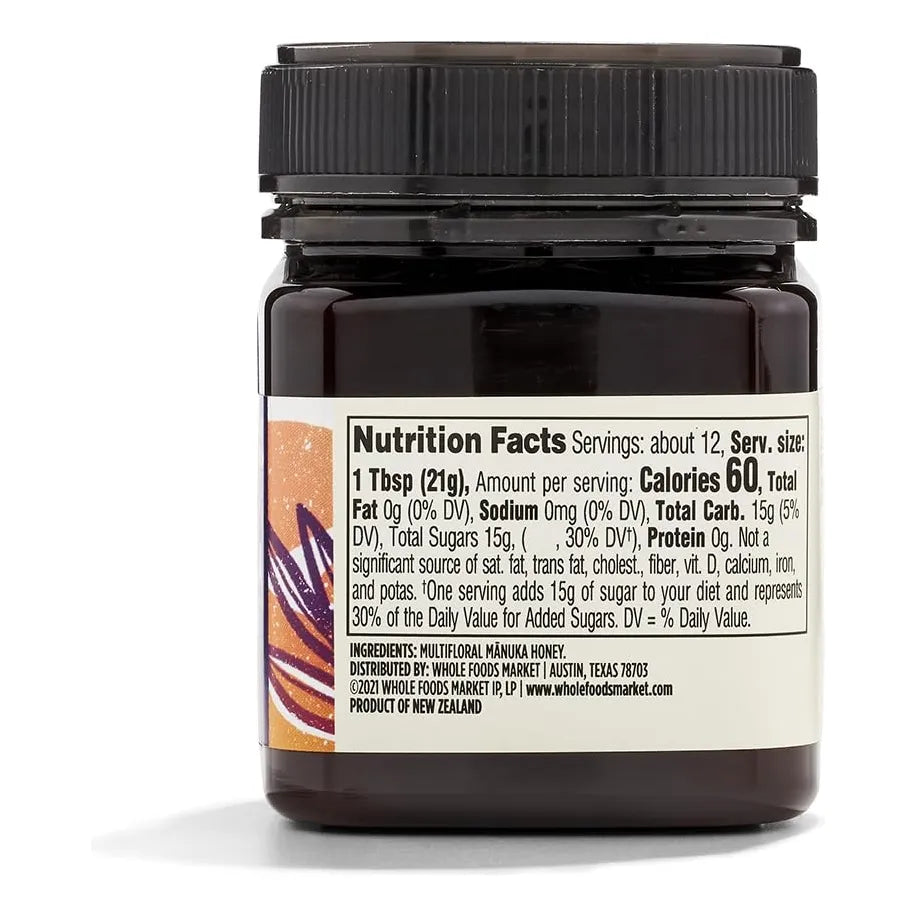 Miel Multifloral Manuka 250g Natural Pura Importada Whole Foods Market