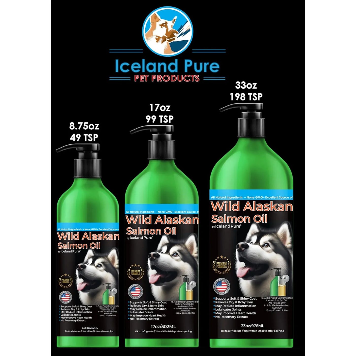 Aceite De Salmón Salvaje De Alaska Para Perros Y Gatos Suplemento Líquido Omega 3