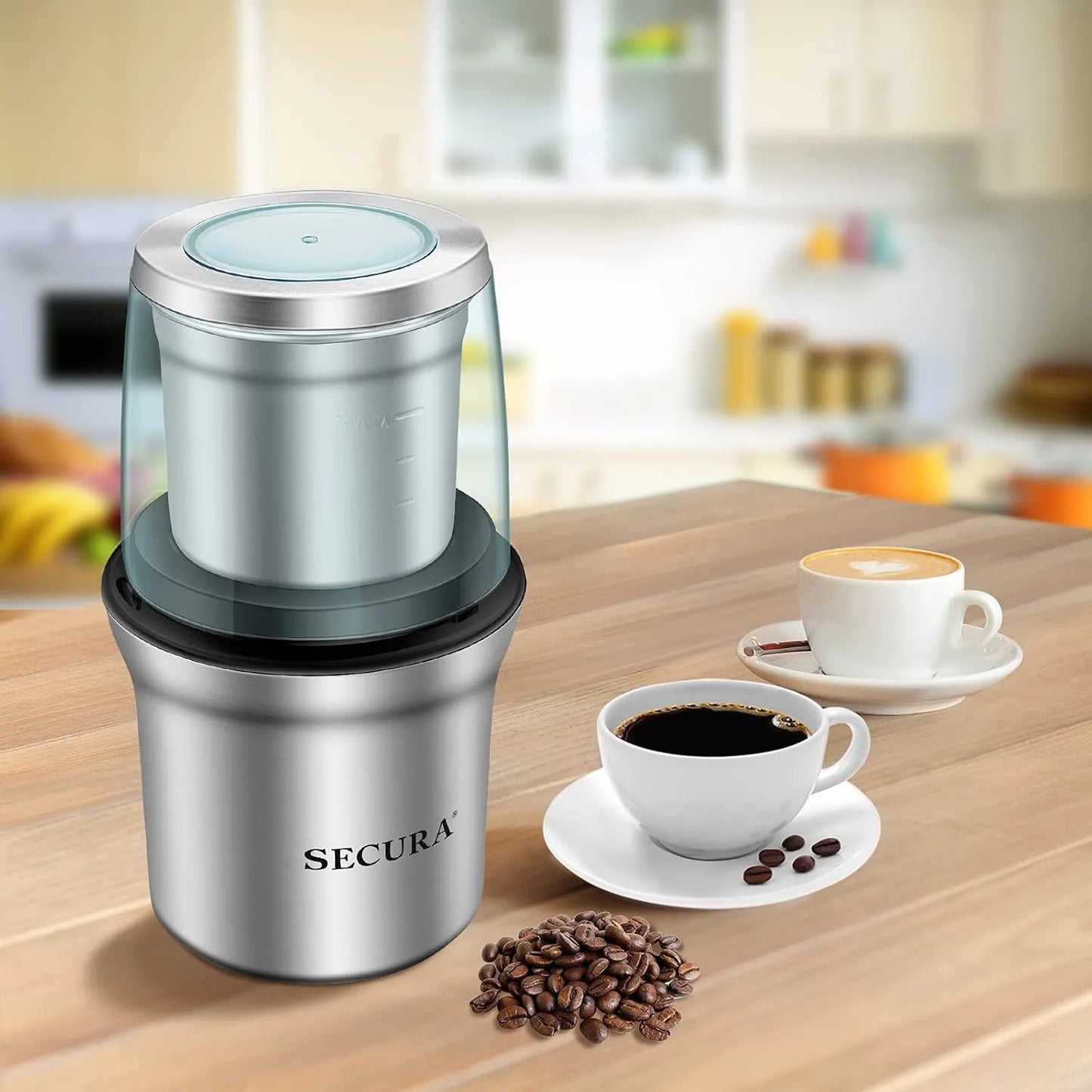 Molinillo Electrico De Cafe Y Especias 75g Cuchillas Acero Inoxidable Envio Gratis