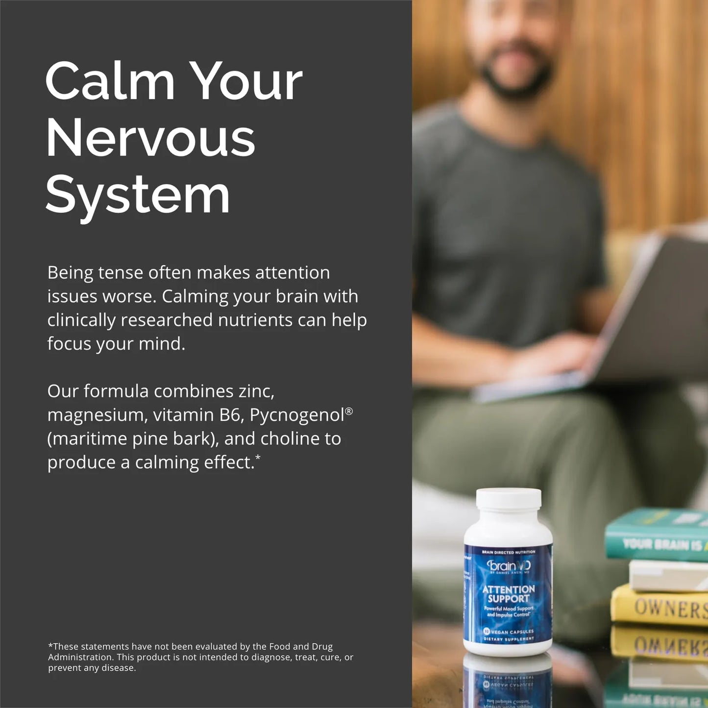 Suplemento Dr Amen Enfoque Mental Control De Impulsos 90 Capsulas Sin Gluten