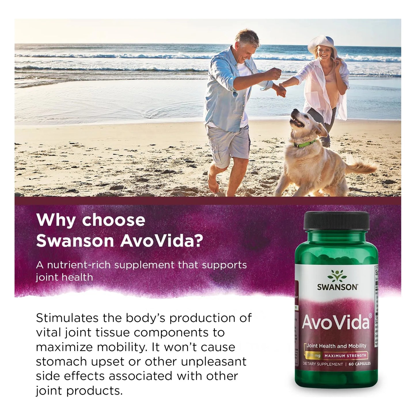 Aguacate Soja AvoVida Suplemento Articulaciones 300 Mg 60 Capsulas