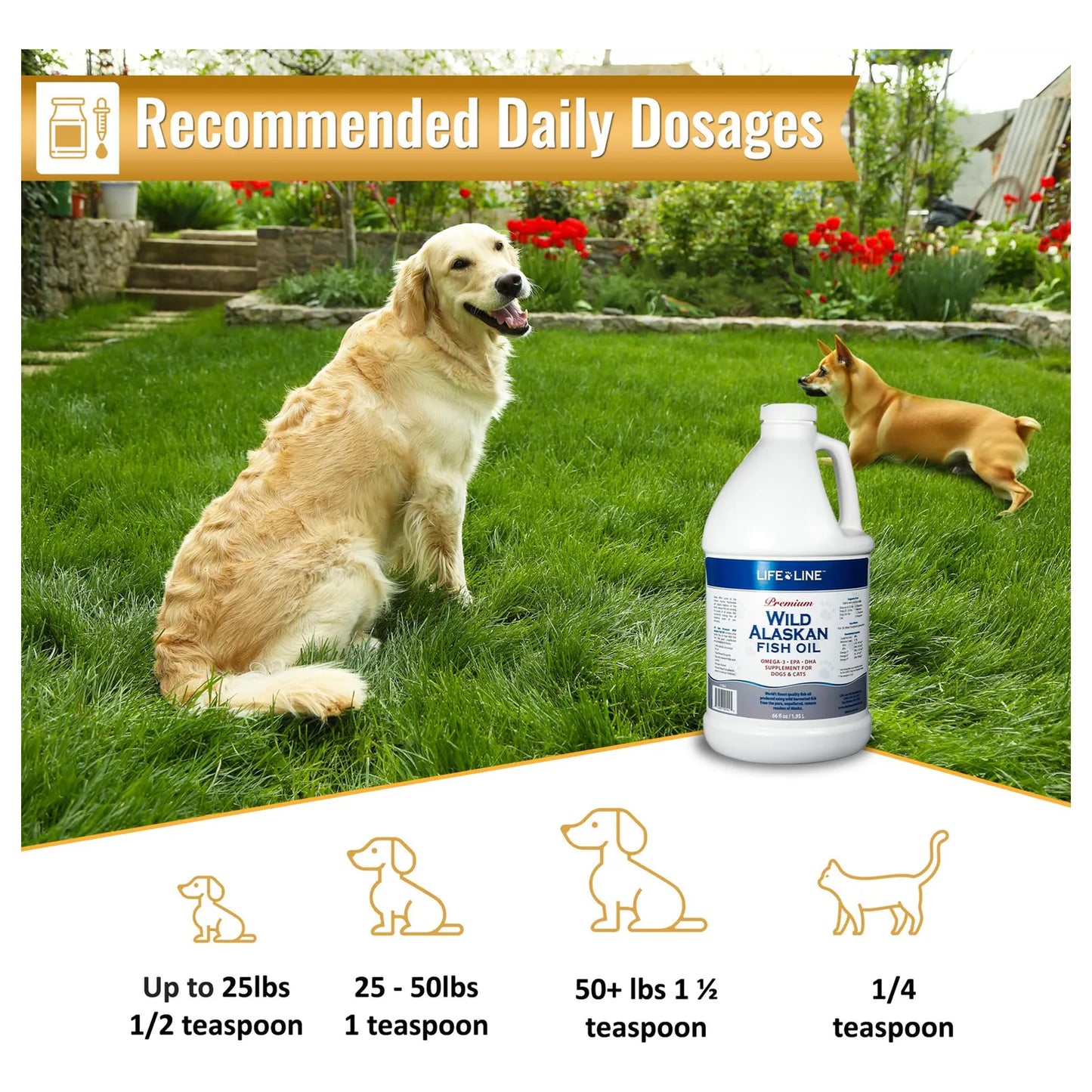 Aceite De Pescado Salvaje De Alaska Omega 3 Para Piel Y Pelo En Perros Y Gatos 66oz