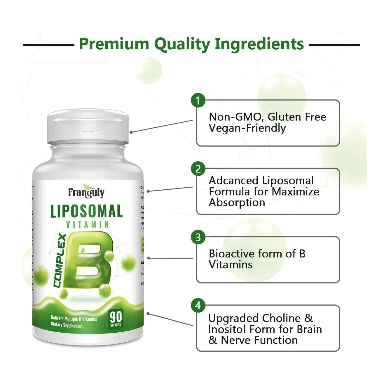 Vitaminas B Liposomales Activas Con Colina E Inositol 270 Cápsulas