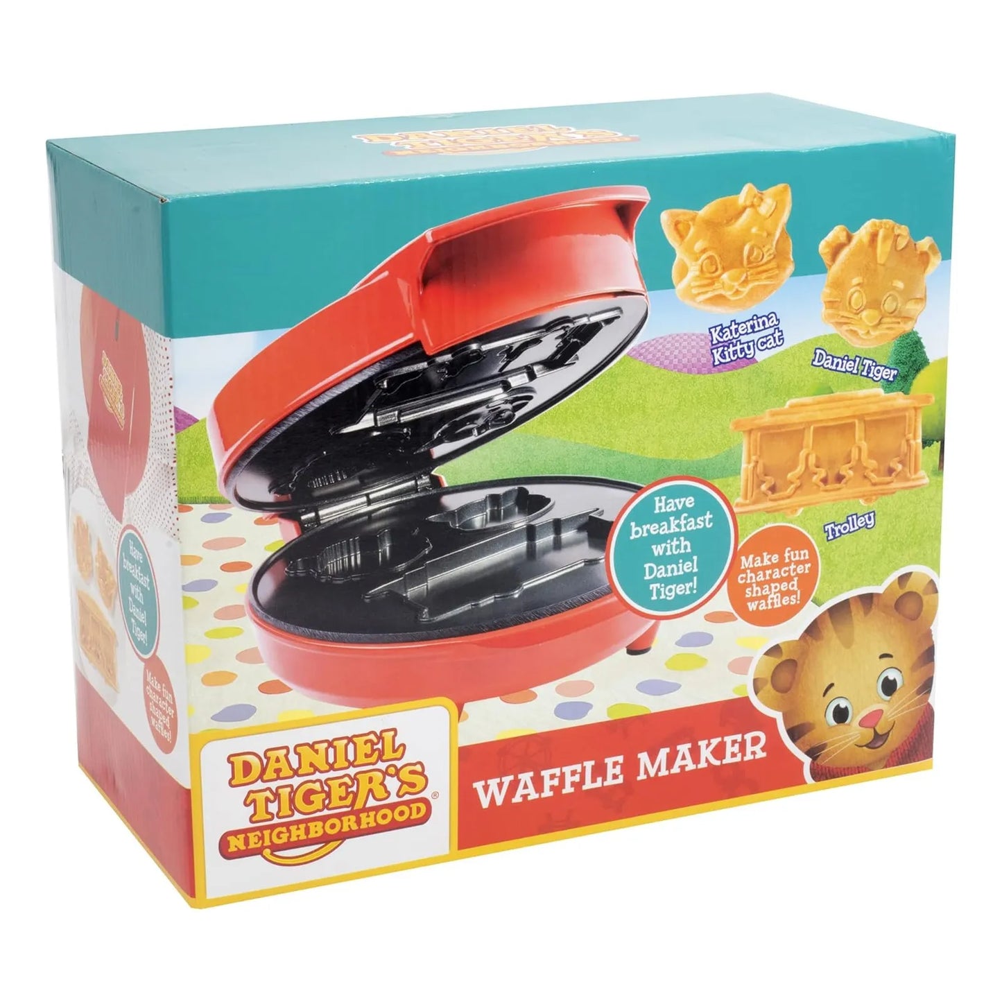 Daniel Tiger Waffle Maker Eléctrico Antiadherente 3D Para Gofres Y Panqueques