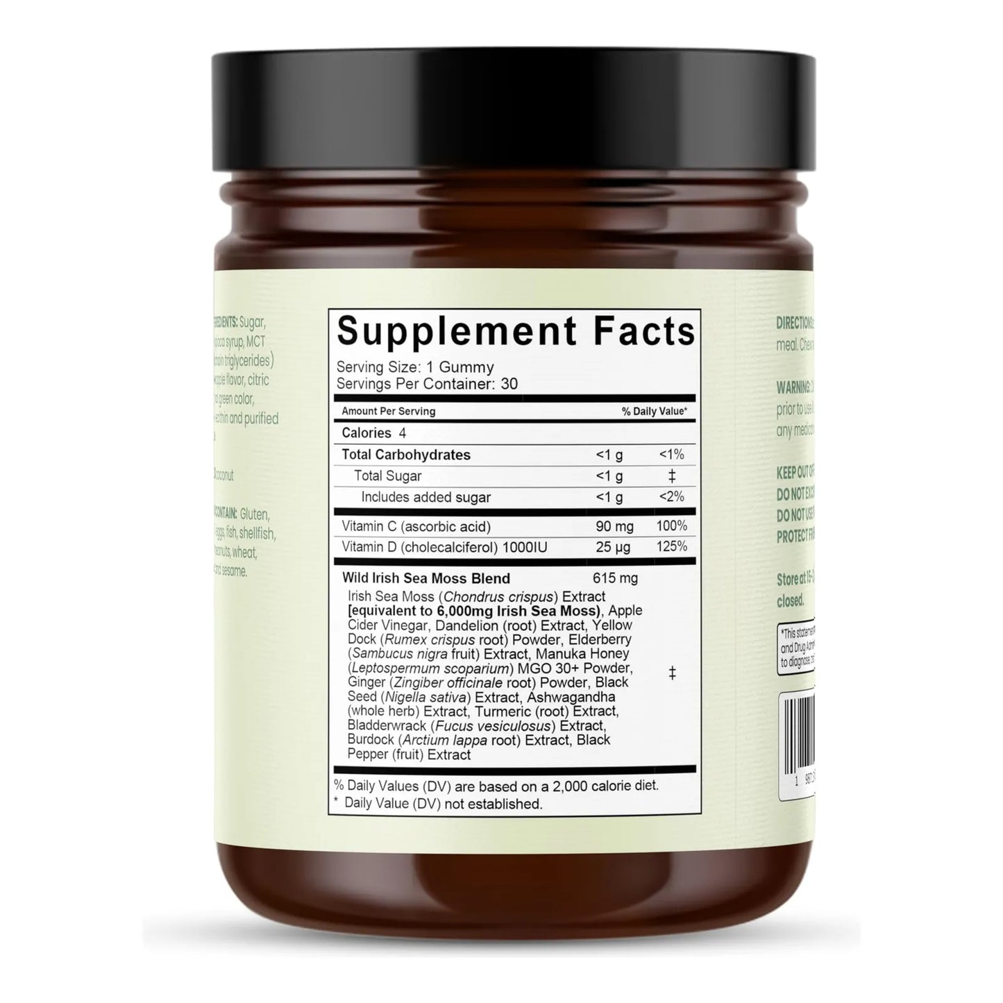 Gomitas De Musgo Marino 16 En 1 Con Aceite De Semilla Negra Y Ashwagandha Suplemento Multivitamínico