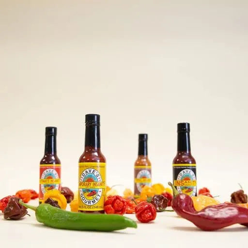 Set De Regalo Salsa Picante Insanity 4 Botellas Dave's Gourmet