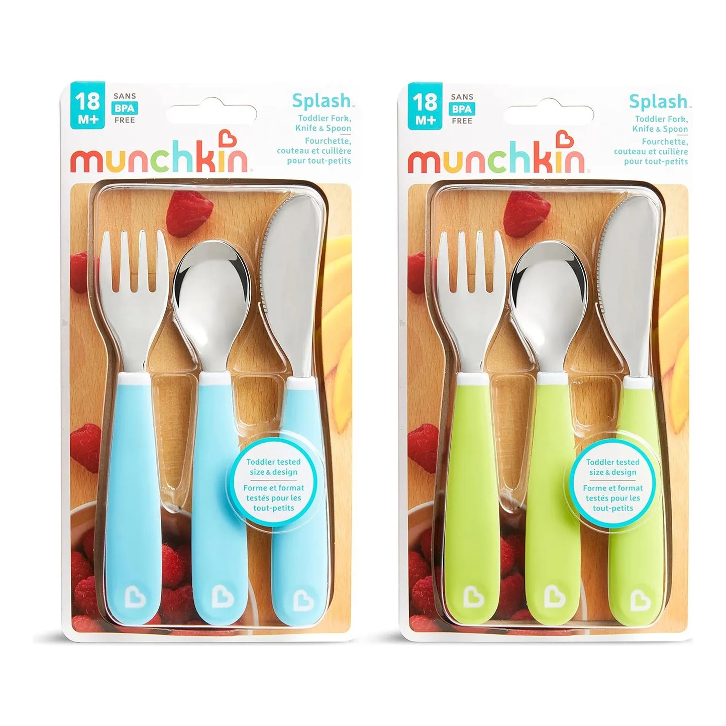 Juego De Cubiertos Para Niños Munchkin Splash 12 Piezas Azul