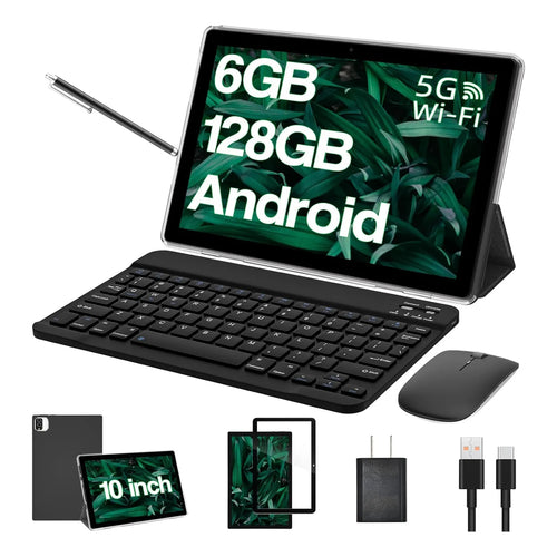 Tablet 10 PuLG 2 en 1 Teclado Mouse Incluido 6GB RAM 128GB Wi-Fi 6