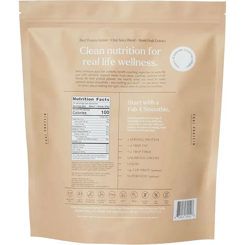Proteína En Polvo De Chai Alimentada Con Pasto 23 G De Prote Kelly Chai