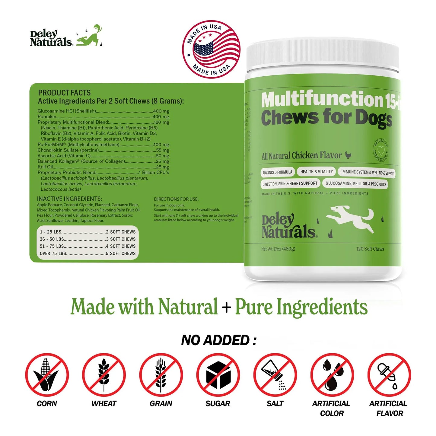 Multivitaminas Masticables Para Perros Apoyo Inmunológico Articulaciones Y Piel 120 Unidades