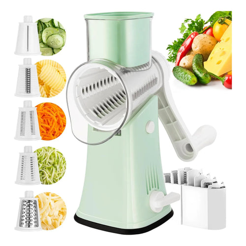 Rallador 5 En 1 Multifuncional Mandolina Verduras Queso Facil Limpieza