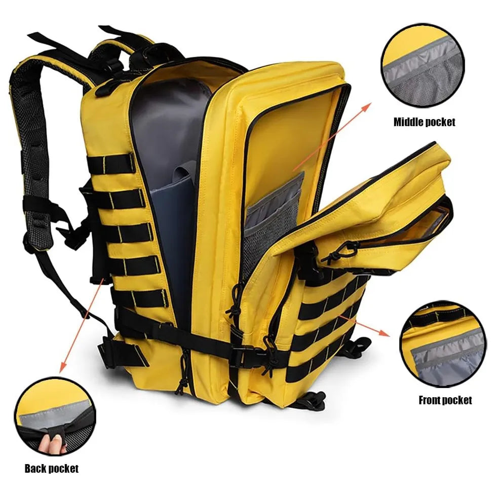 Mochila Táctica Militar QT&QY 45L Resistente Al Agua Con Sistema Molle