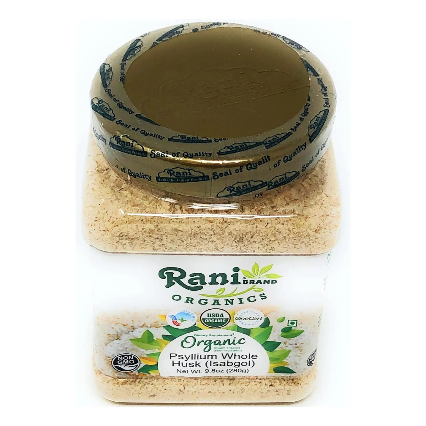 Polvo De Cascara Entera De Psyllium Organico 9.8 Onzas Fibra Natural Vegano Sin Gluten