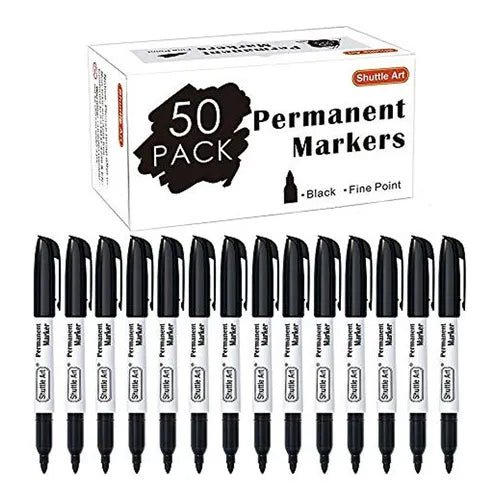 Set De 50 Rotuladores Permanentes Negros Signmission Para Arte Y Diseño