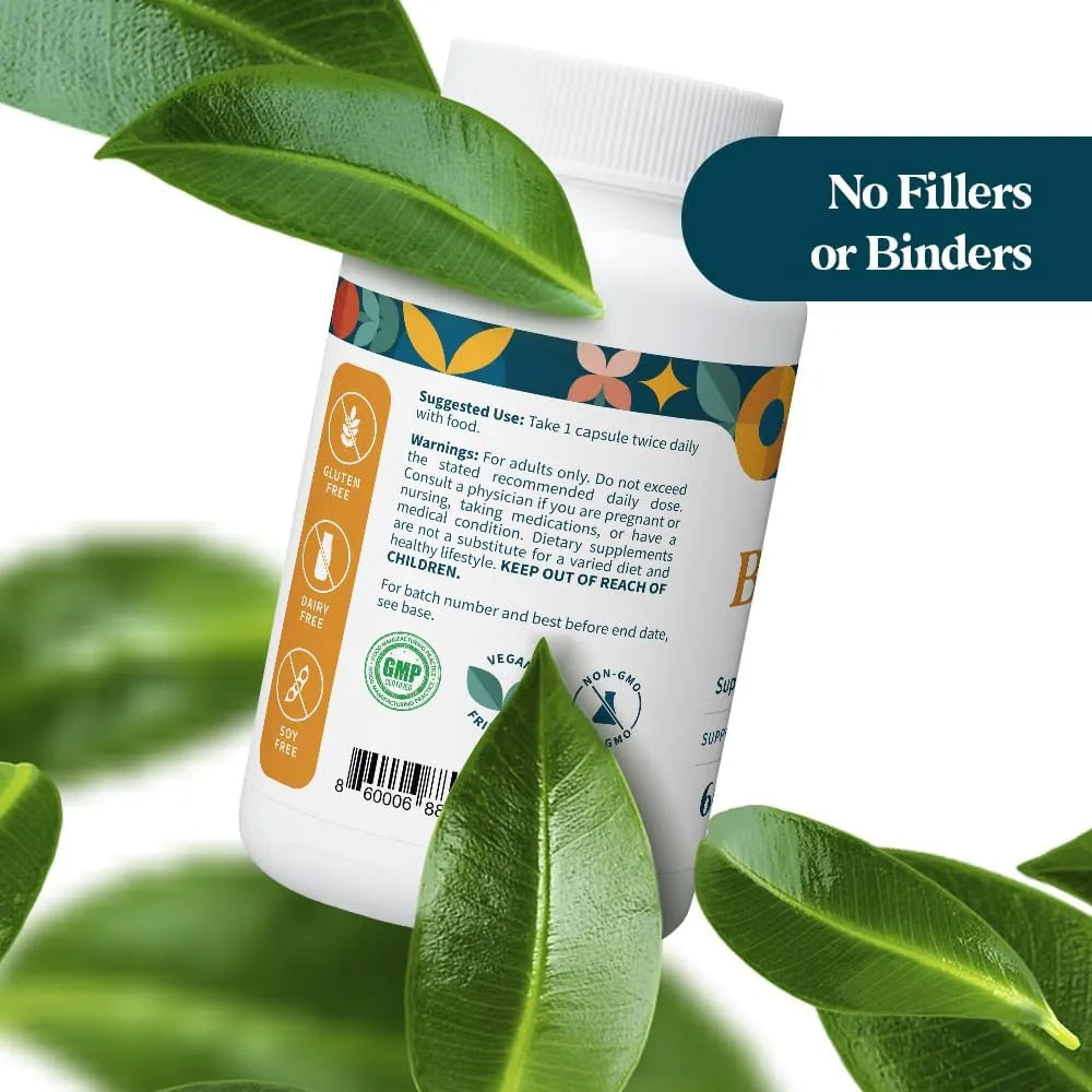 Suplemento De Berberina Con Canela De Ceilán Orgánico Antioxidante Y Metabólico Pattern Wellness 60 Cápsulas Veganas