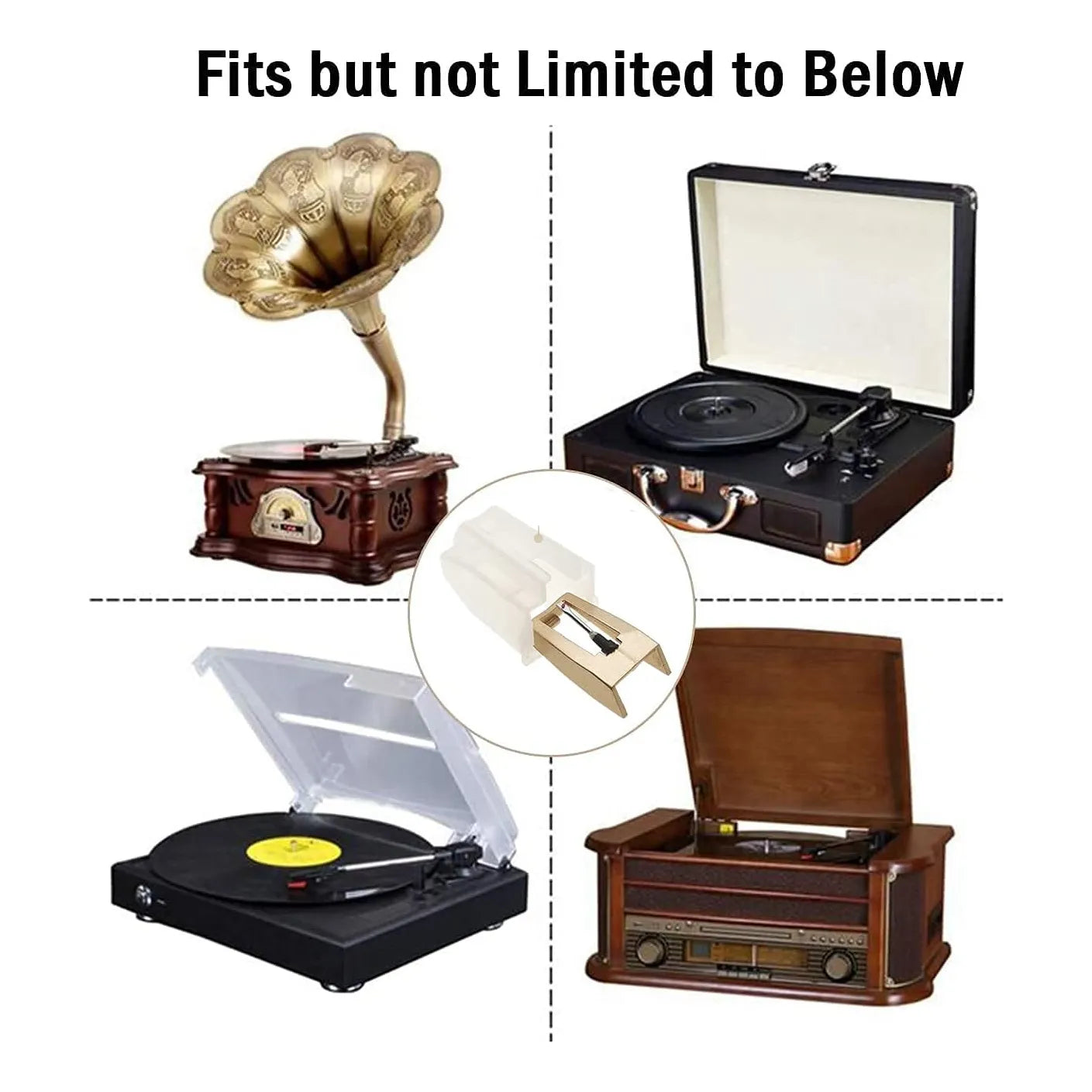 Aguja Dorada Para Tocadiscos Repuesto Vinilo Paquete De 3 Compatible Con Crosley Victrola Y Más