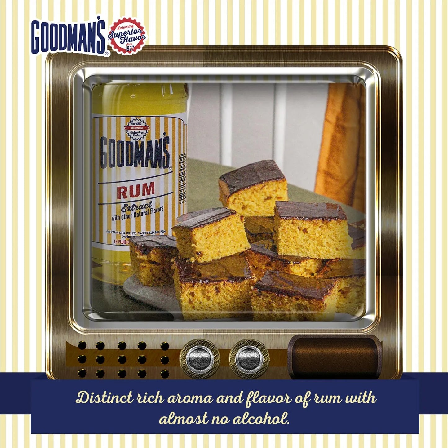 Extracto Natural De Ron Goodmans Bajo En Calorias Y Alcohol Ideal Para Postres Y Bebidas