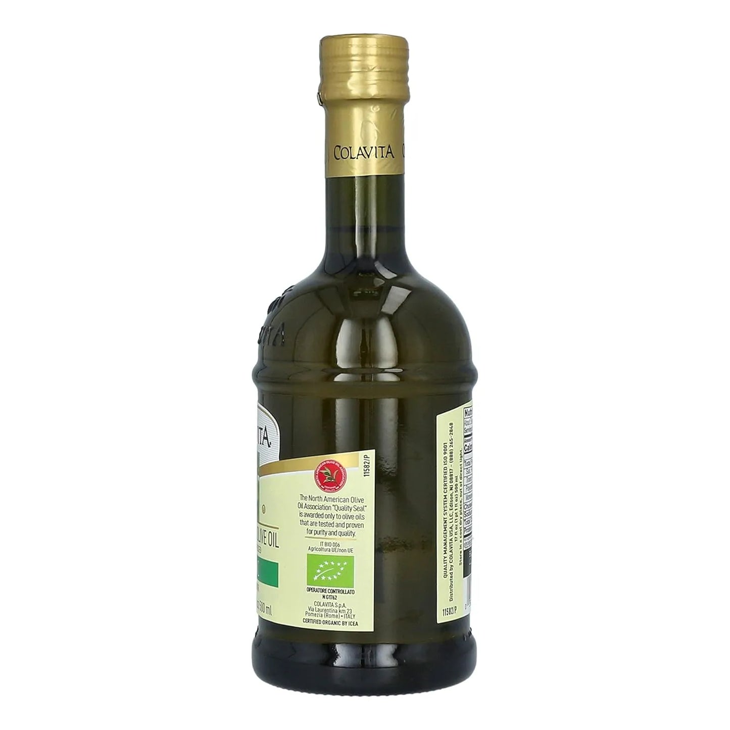 Aceite De Oliva Virgen Extra Orgánico Colavita 500 Ml 100 Natural Prensado En Frio