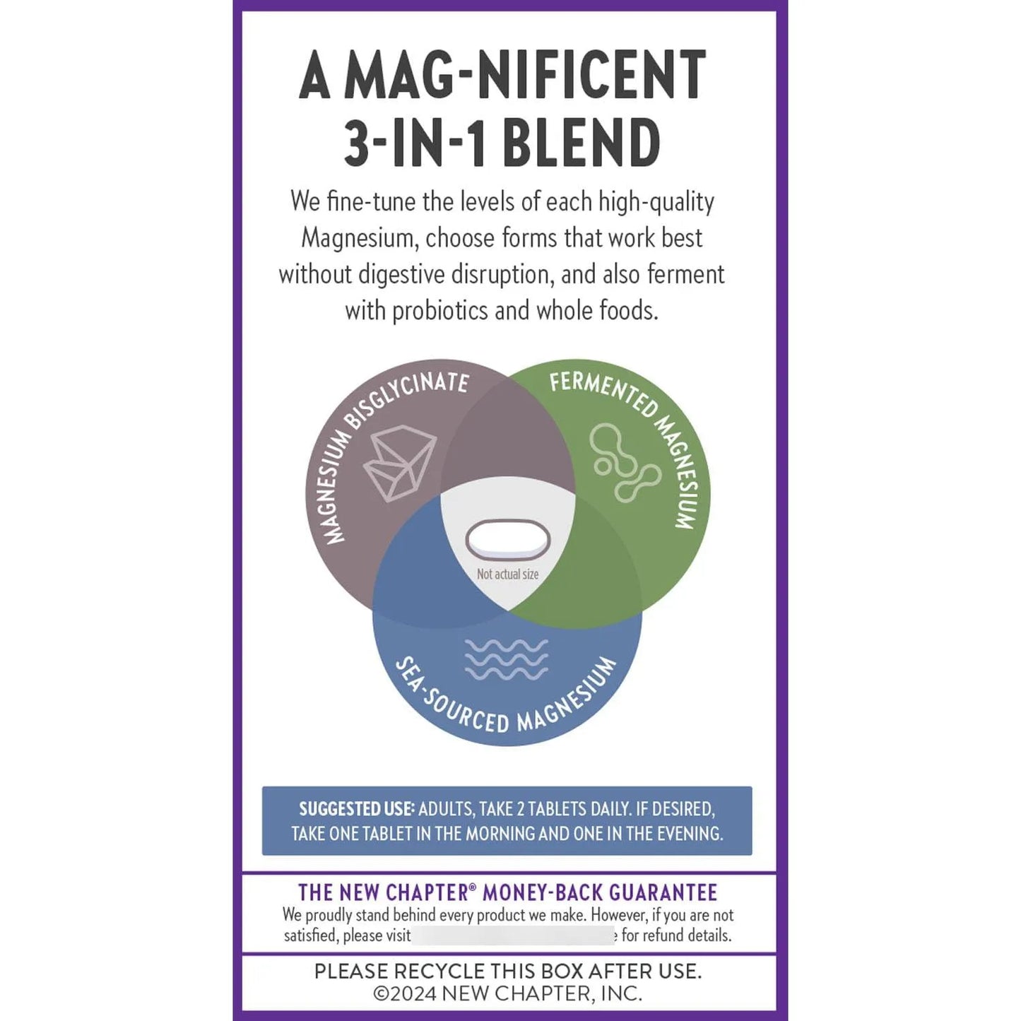 Complejo De Magnesio Glicinato Para Corazon Huesos Nervios Musculos Y Energia 60 Capsulas Vegano