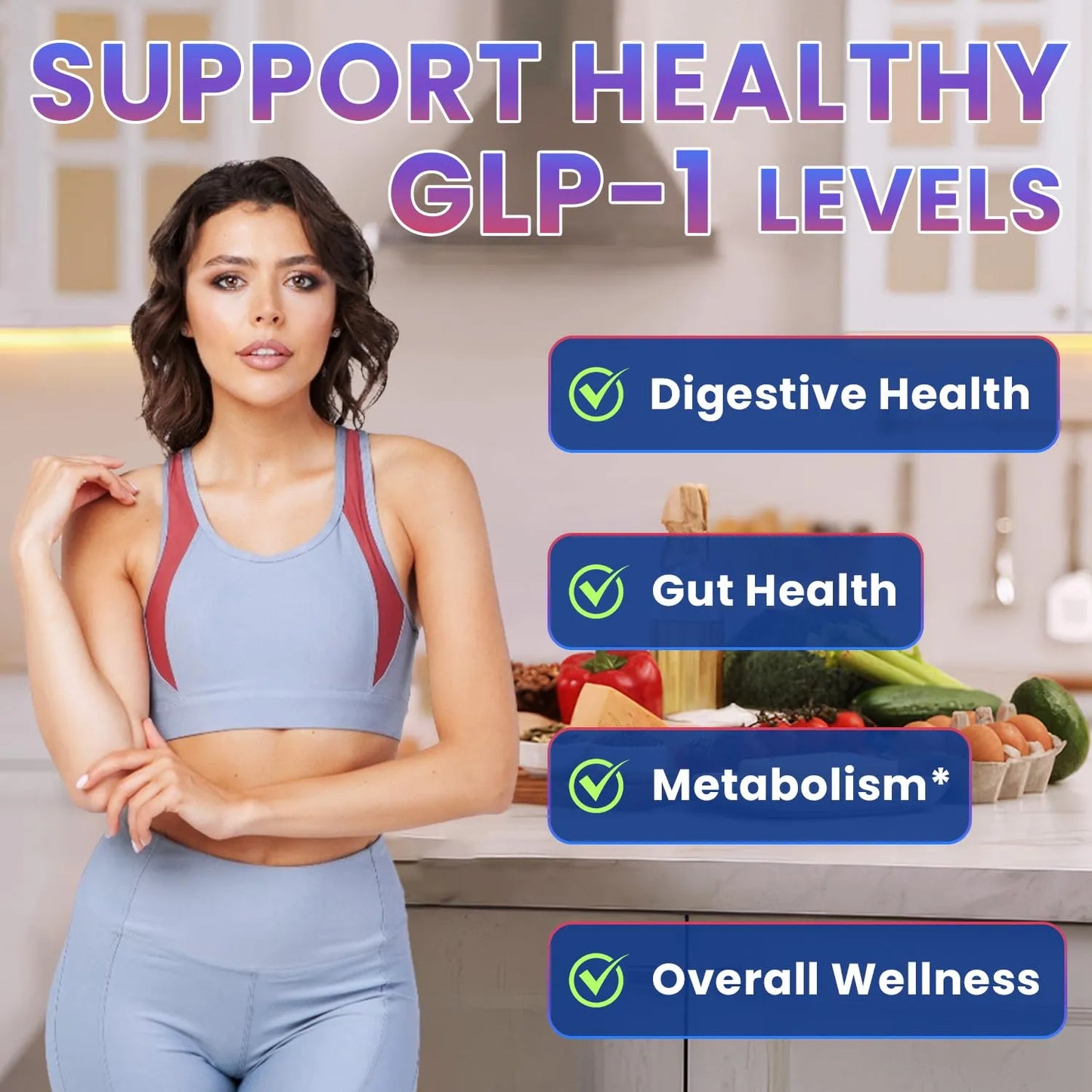 Suplemento GLP 1 Natural 60 Capsulas Regula Metabolismo Reduce Apetito Energia
