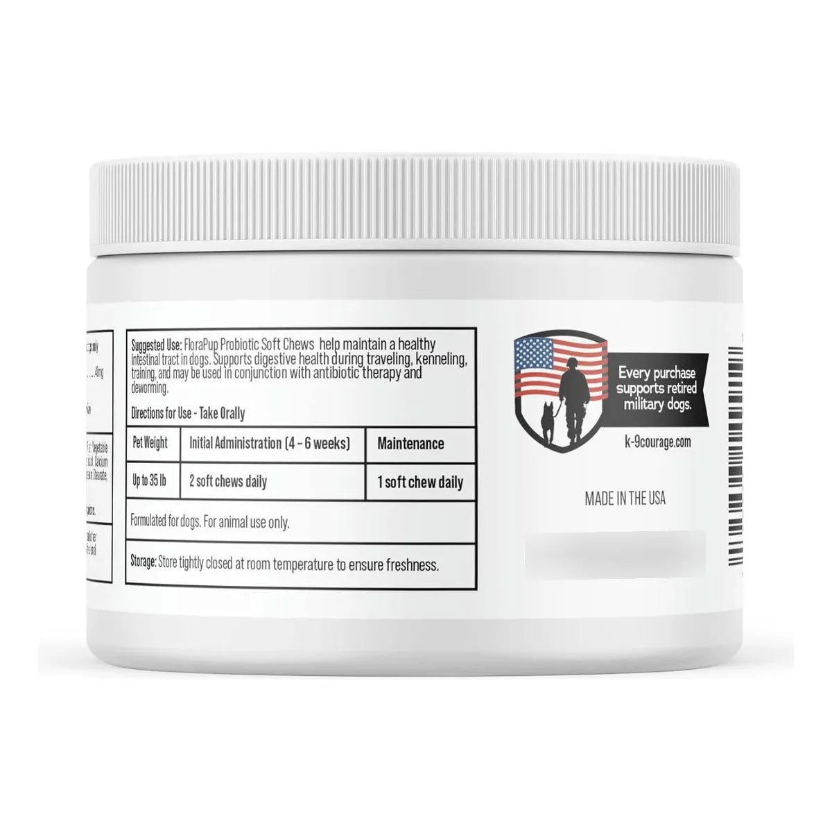 FloraPup Probiótico Para Perros Salud Intestinal Y Sistema Inmune 30 Unidades