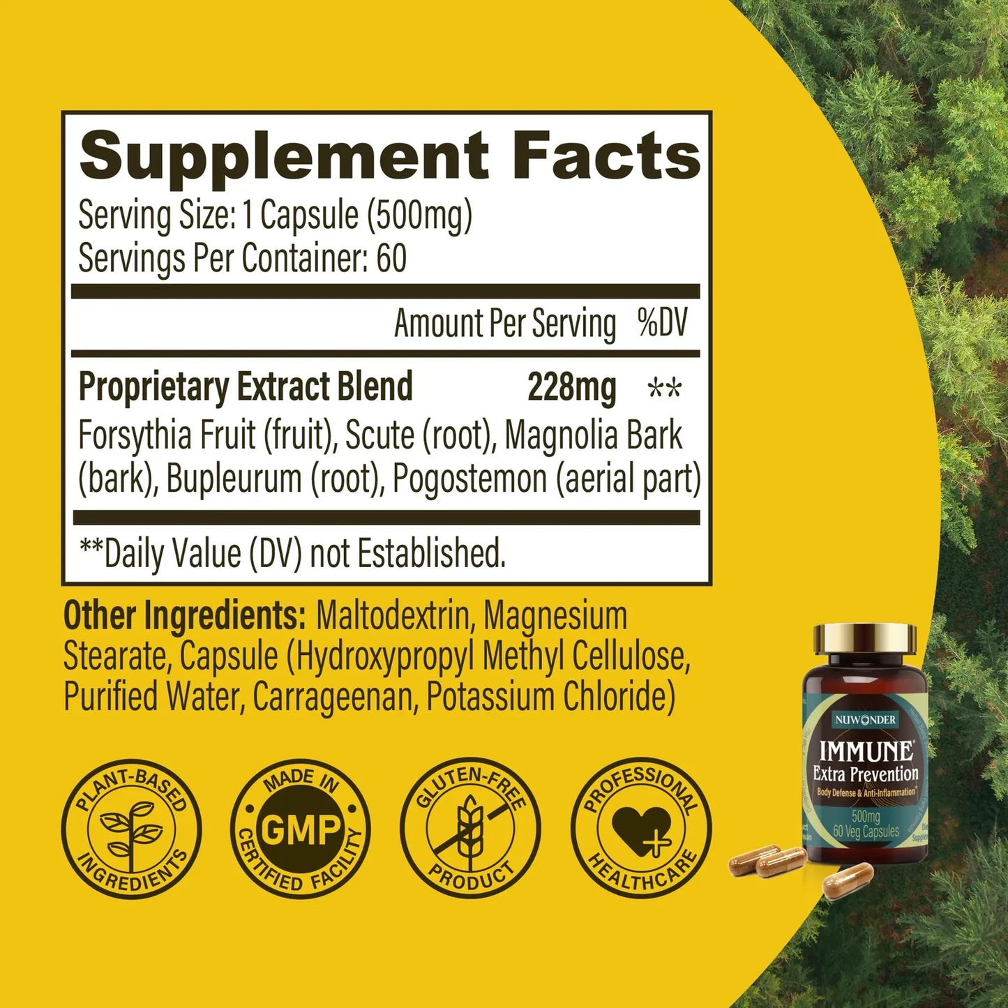 Refuerzo Inmunologico Natural 60 Capsulas 500 Mg Proteccion Respiratoria Y Digestiva