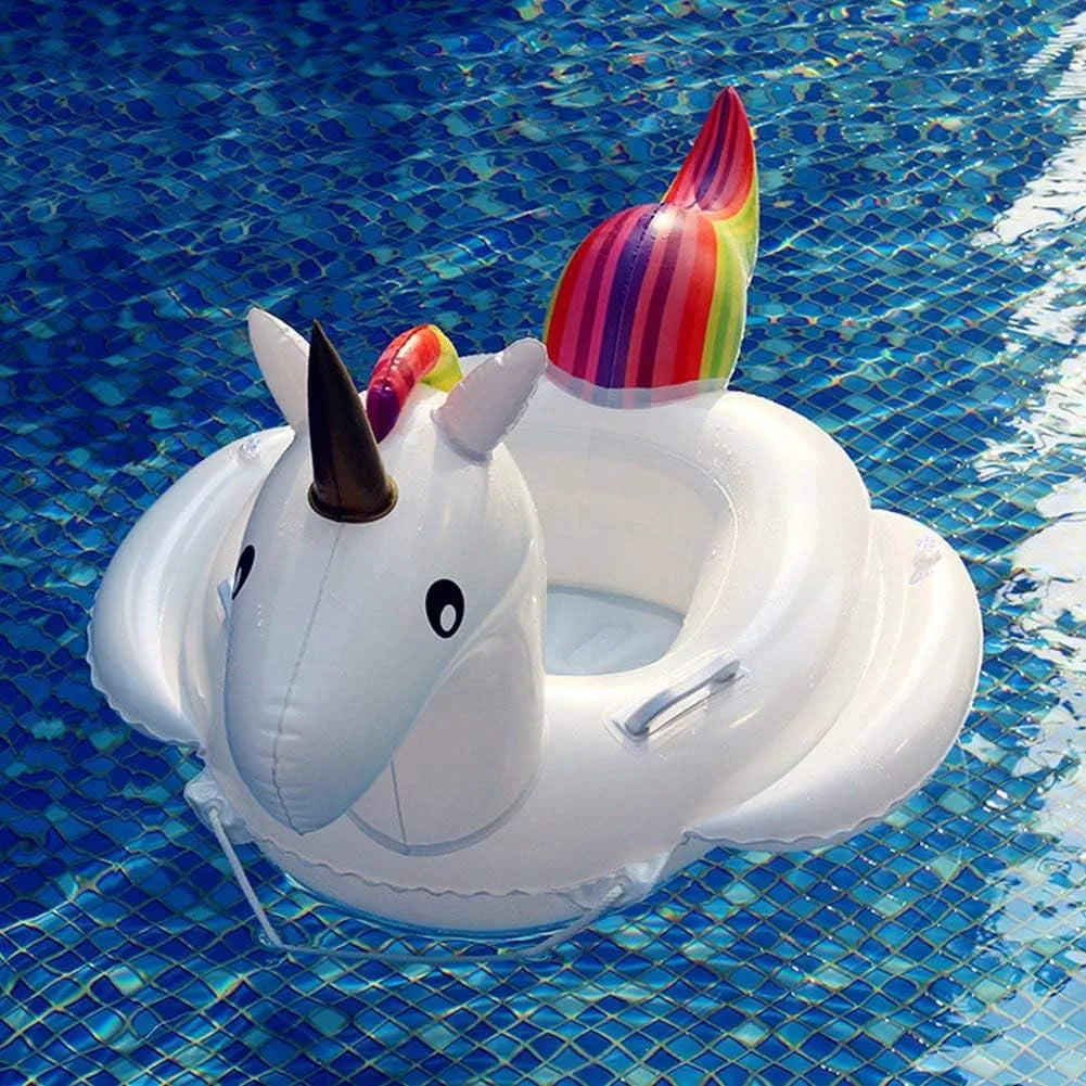 Flotador De Piscina Para Bebés Unicornio Seguro Y Divertido