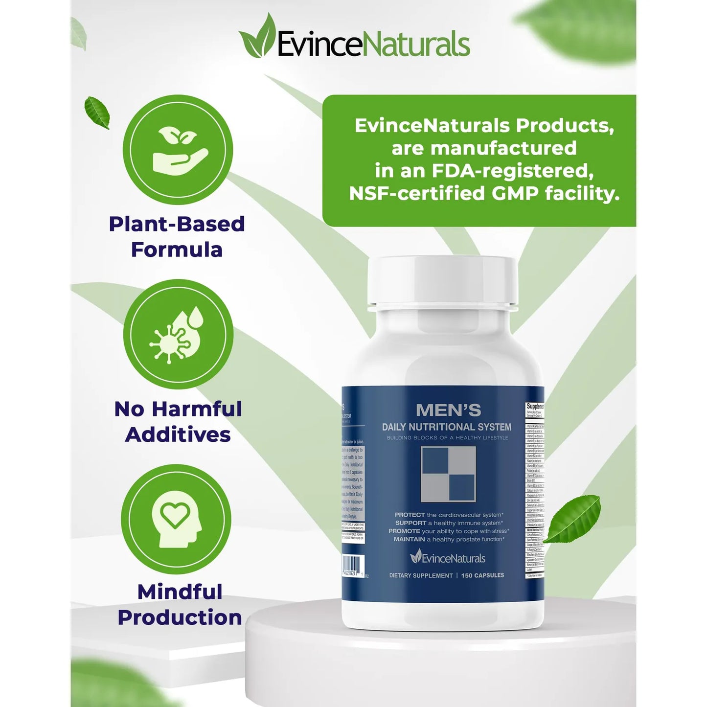 Evince Naturals Sistema Nutricional Diario Hombre Multivitaminico 30 Porciones
