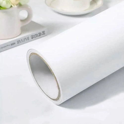 Papel Tapiz Autoadhesivo Practicalws Blanco Pelar Y Pegar 23.6 X 118 Pulgadas
