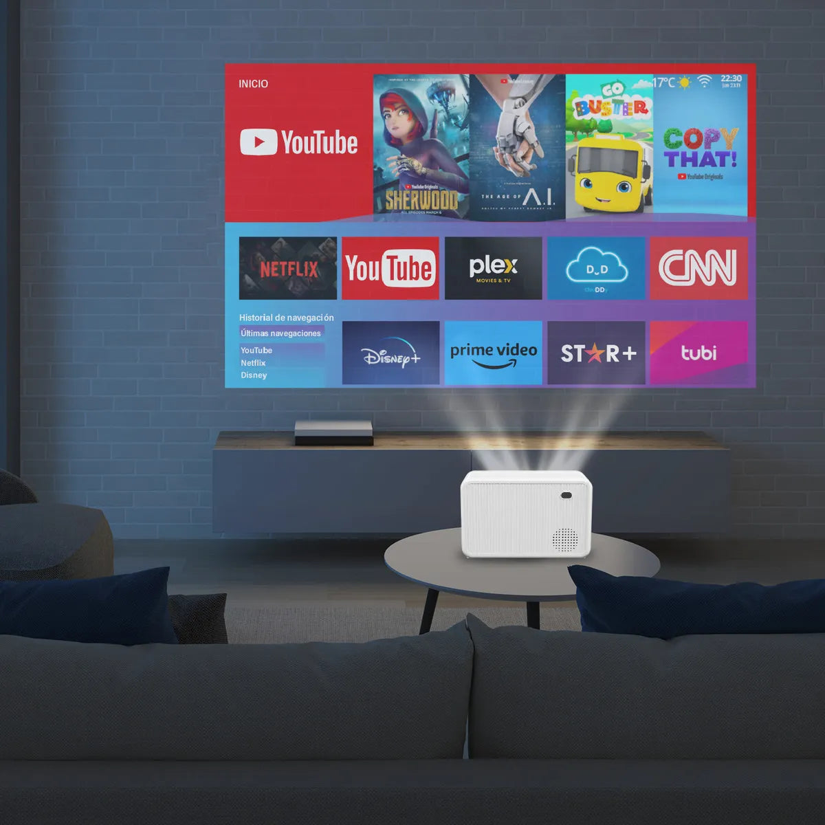 Proyector Chowa 4K HD Portátil Android Wifi 170 Lúmenes Cine En Casa