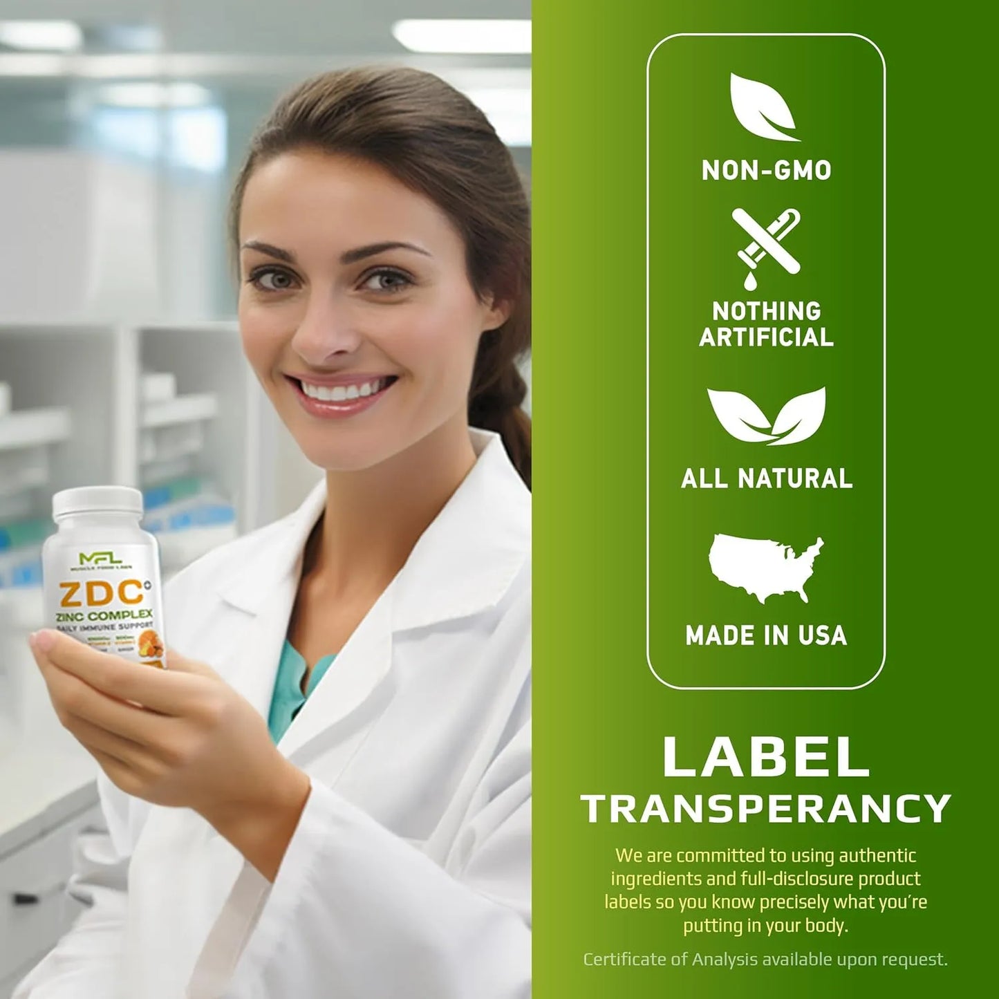 Vitamina C 500mg Con D3 Zinc Curcuma Jengibre Lisina Capsulas Vegetales 120 Unidades