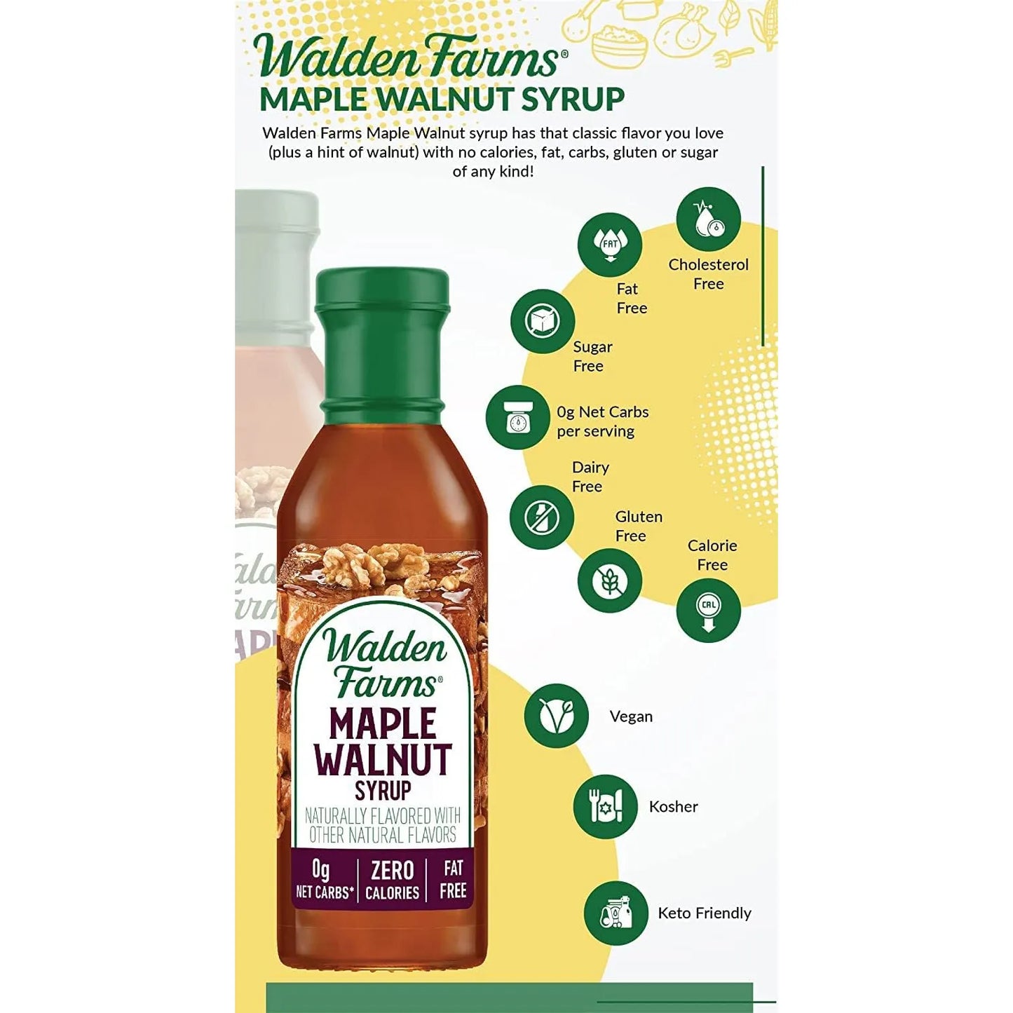 Jarabe De Nuez De Arce Sin Calorías 355 Ml Pack De 6 Envases Walden Farms