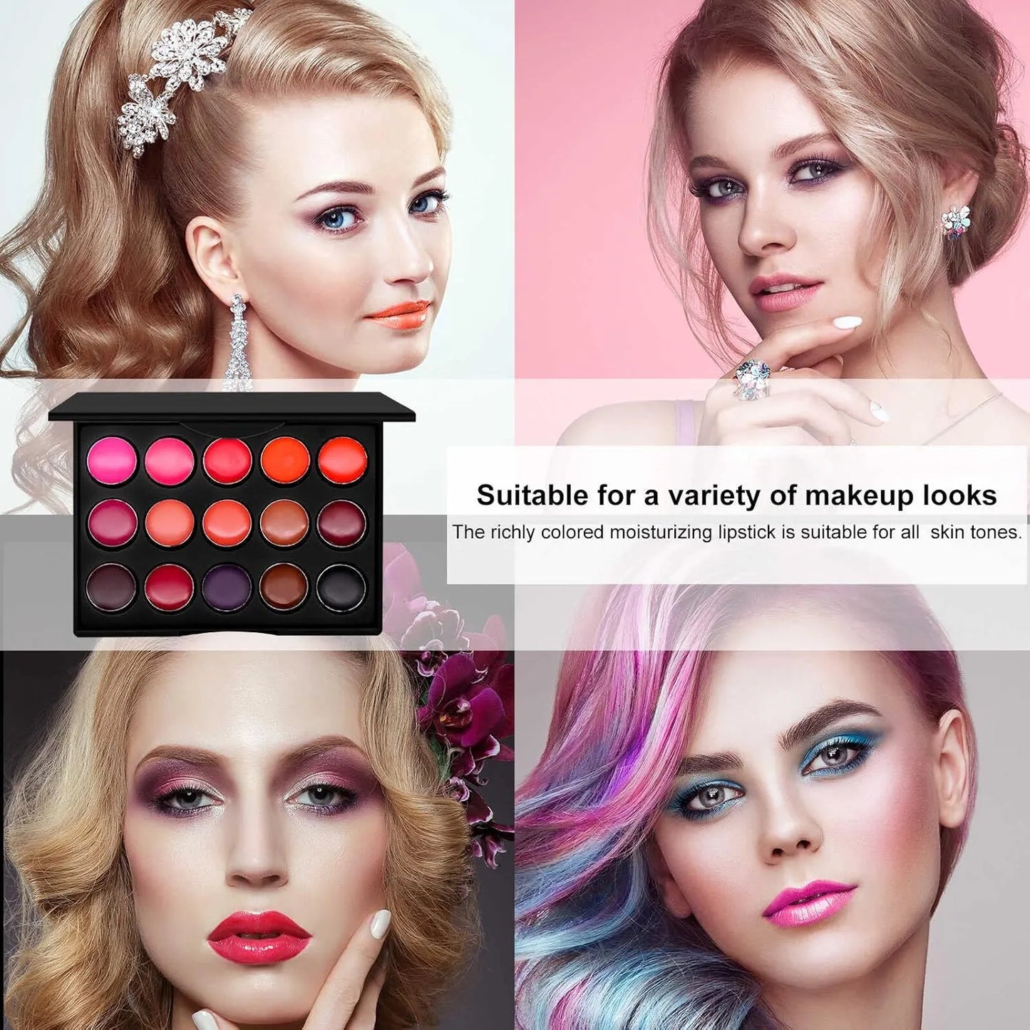 Kit Maquillaje Todo En Uno Brocha Sombras Brillo Labial Regalo Perfecto