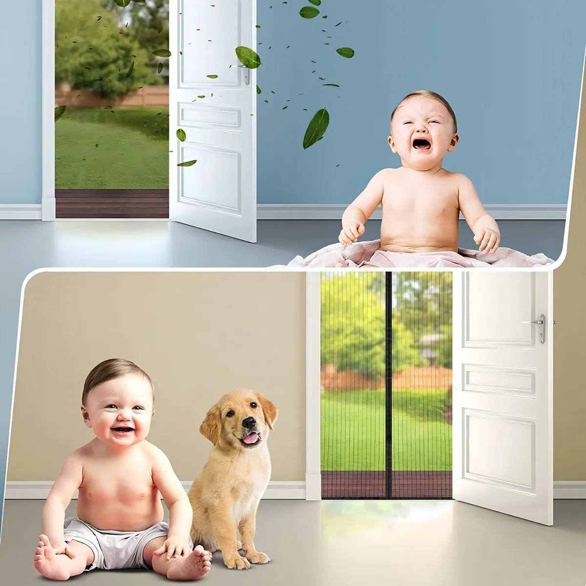 Mosquitero Para Puerta Flux Phenom Malla Retractil Corrediza Con Cierre Magnetico