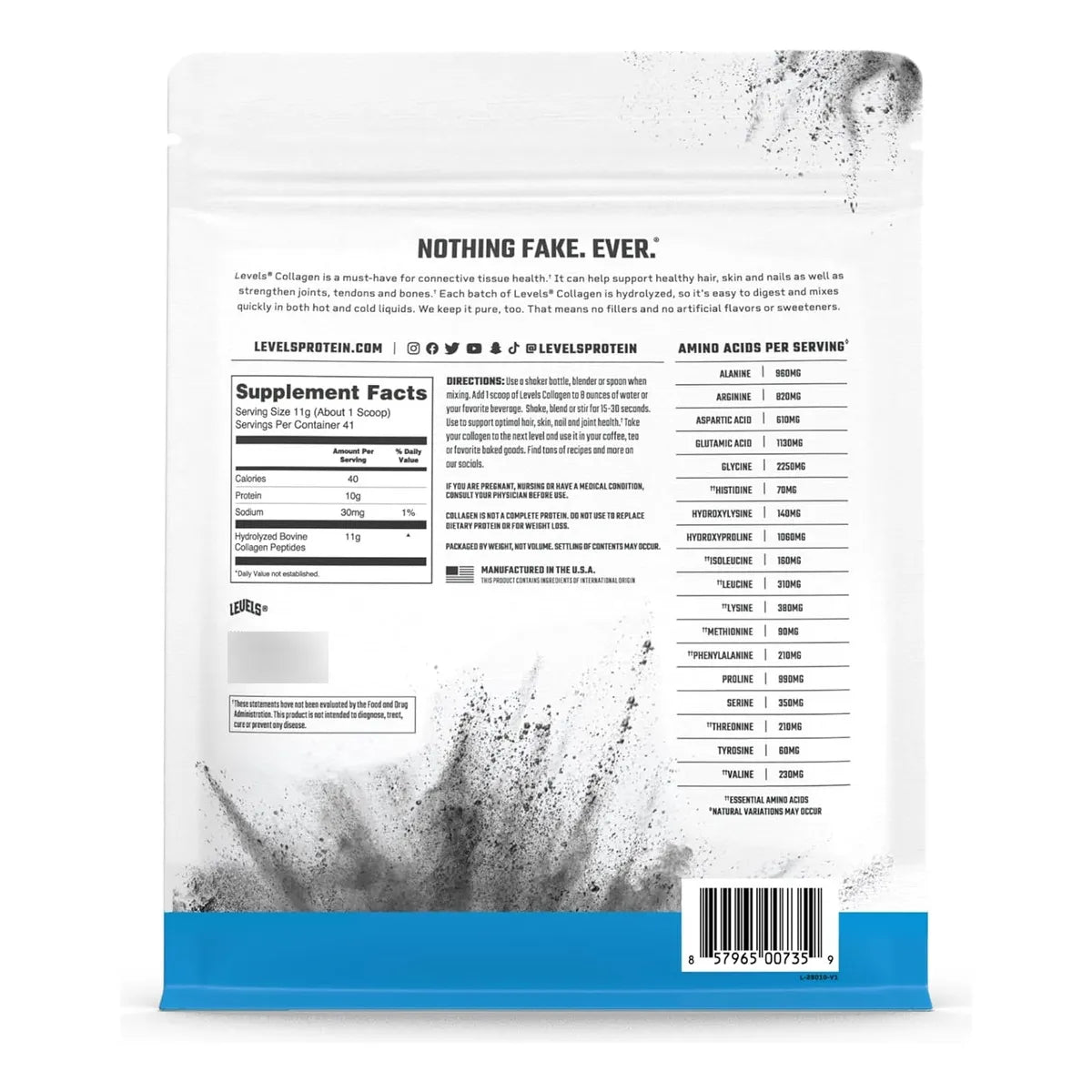 Péptidos De Colágeno Sin Sabor Levels 1 Lb Hidrolizado Para Piel Y Articulaciones