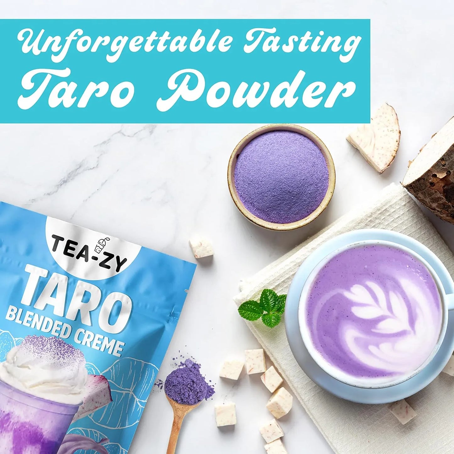 Polvo De Taro Para Té De Burbujas 1361 Gramos 45 Porciones Sabores Auténticos
