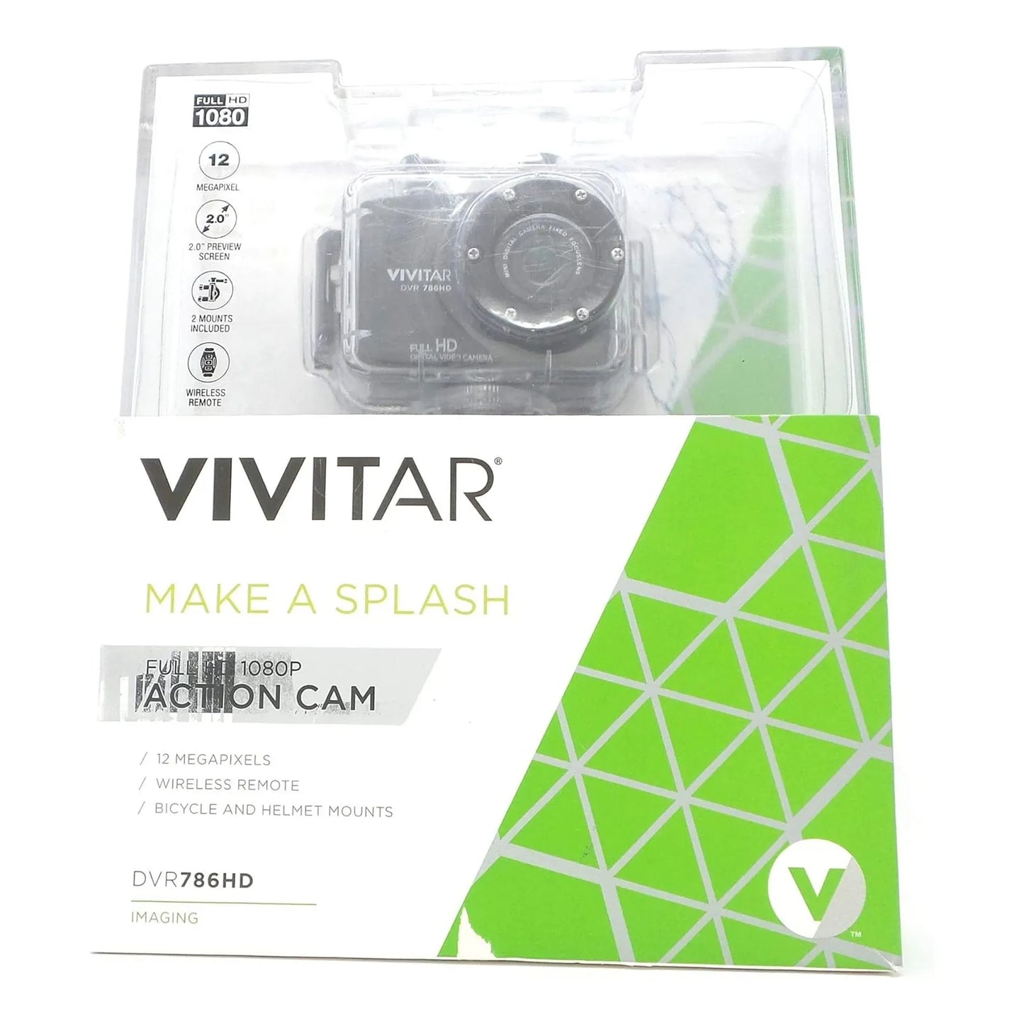 Cámara De Acción Vivitar Full HD DVR786HD-BLK Pantalla Táctil 2.0 Impermeable