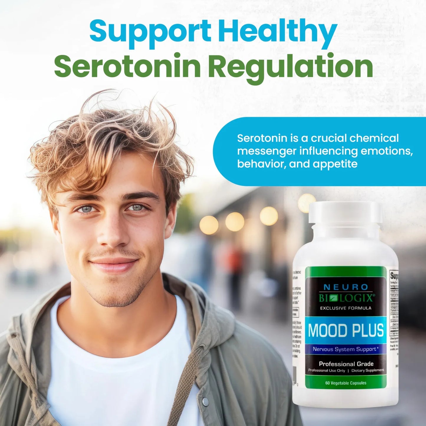 Neurobiologix Mood Plus Suplemento De Apoyo Al Estado De Ánimo Con 5HTP Y Niacina