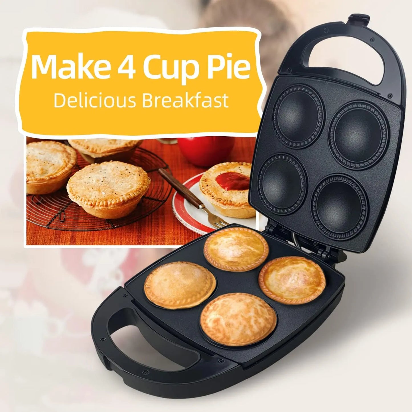 Máquina De Quiche Eléctrica Para Pasteles Caseros Rápidos Y Fáciles