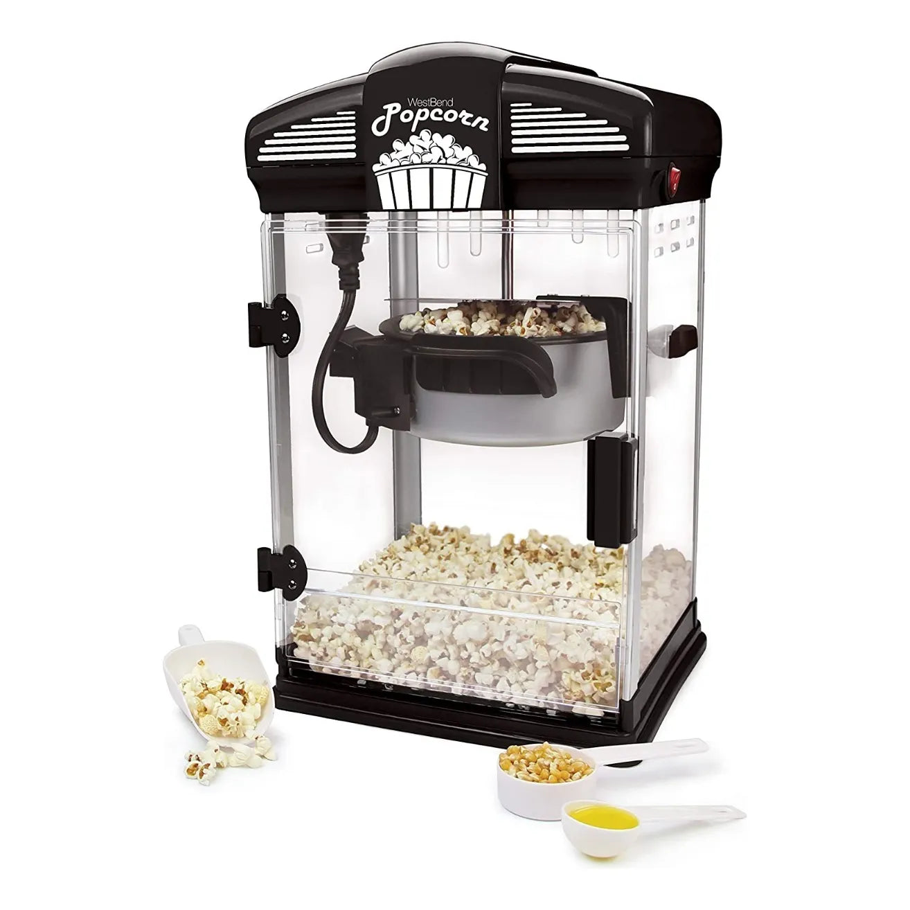West Bend 82515B Maquina Crispetera Palomitas De Maiz 4 Onza Black 110v220v