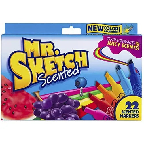 Rotuladores De Punta Cincelada Mr Sketch 22 Colores Aromatizados Seguros Para Niños